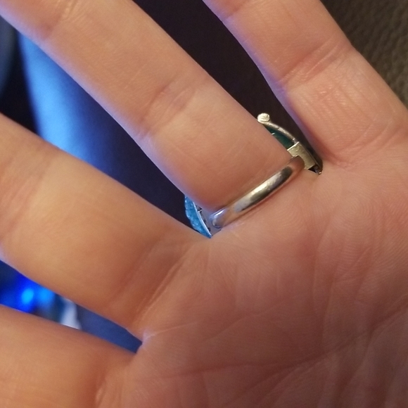 Blue, light, mock gemstone, size 7 I believe - Picture 2 of 2